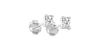boucles d'oreilles diamant taille émeraude en or blanc