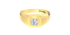 Chevalière diamant en or jaune