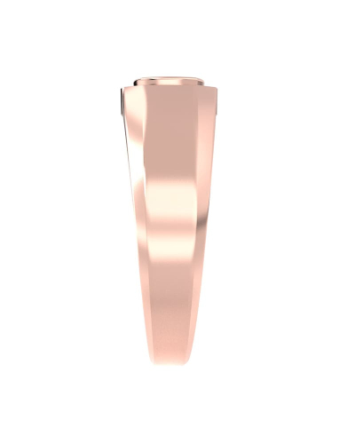 Chevalière diamant en or rose