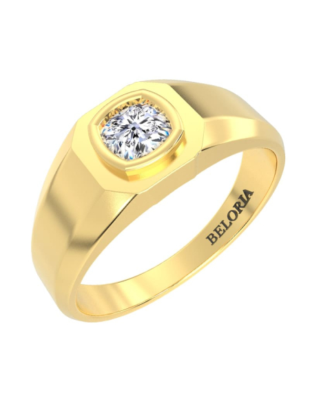 Chevalière diamant en or blanc 2