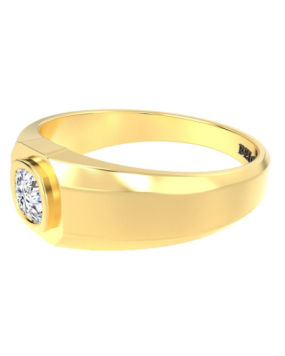 Chevalière diamant en or jaune