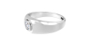 Chevalière diamant en or blanc