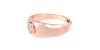 Chevalière diamant en or rose