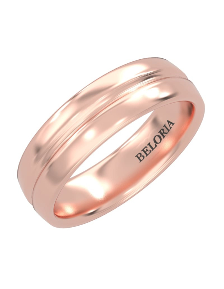 Alliance Jonc Classique Confort avec Liseré en or jaune 2