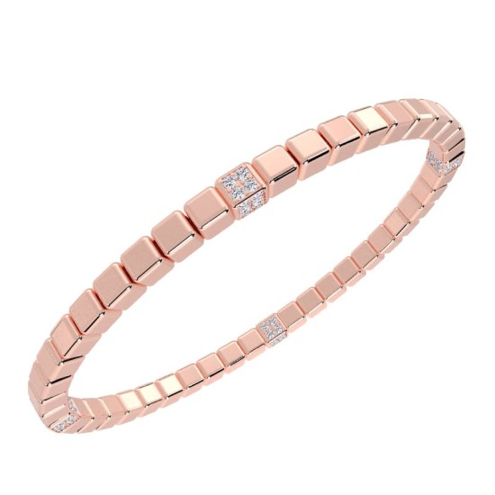 Bracelet carré diamants