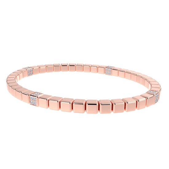 Bracelet carré diamants