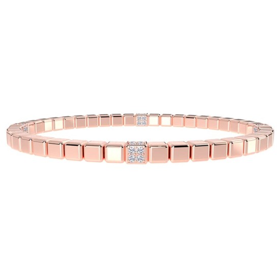 Bracelet carré diamants