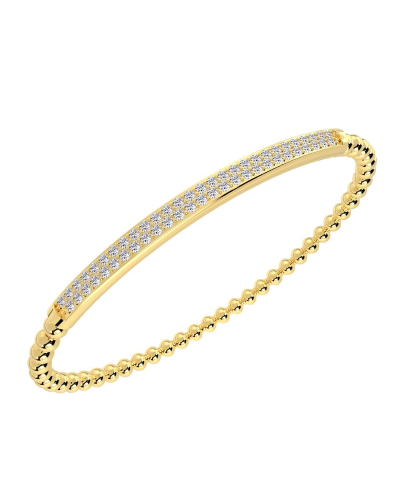 Elastique pavé de diamants en or jaune