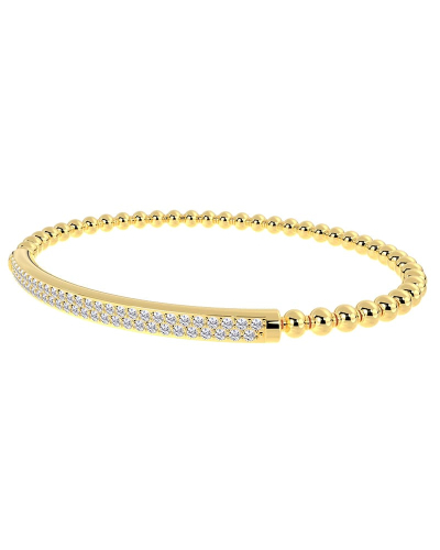 Elastique pavé de diamants en or jaune