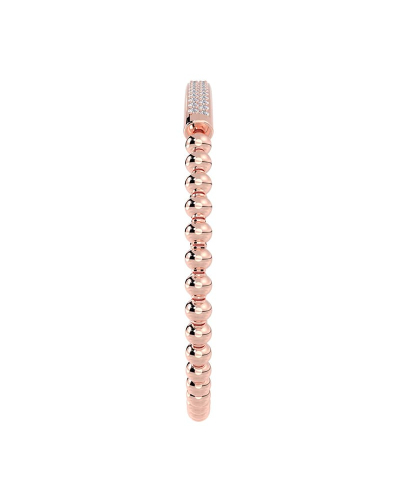 Elastique pavé de diamants en or rose