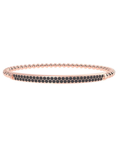 Bracelet Élastique Pavé de Diamants en or rose