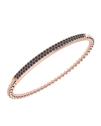 Bracelet Élastique Pavé de Diamants en or rose