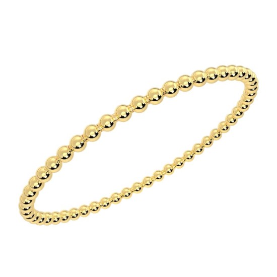 Bracelet Extensible à Petites Boules en Or jaune