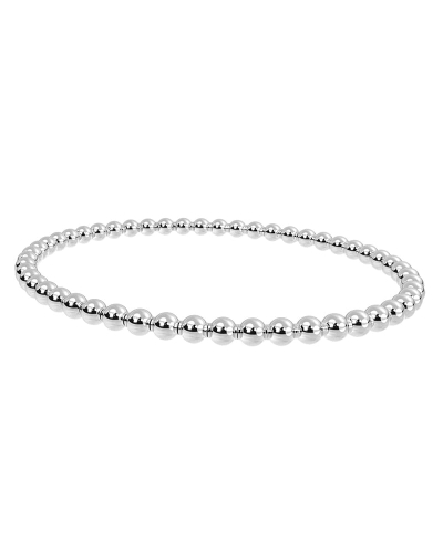 Bracelet Extensible à Petites Boules en Or blanc
