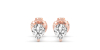 Boucles d'Oreilles en Or rose avec Diamants Poire