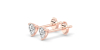 Boucles d'Oreilles en Or rose avec Diamants Poire