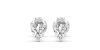 Boucles d'Oreilles en Or blanc avec Diamants Poire