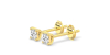 Boucles d'Oreilles en Or jaune avec Diamants Princesse