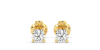 Boucles d'Oreilles en Or jaune avec Diamants Princesse