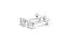 Boucles d'Oreilles en Or blanc avec Diamants Princesse
