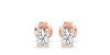 Boucles d'Oreilles en Or rose avec Diamants Princesse