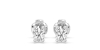 Boucles d'Oreilles en Or blanc avec Diamants Ovales