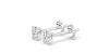 Boucles d'Oreilles en Or blanc avec Diamants Ovales