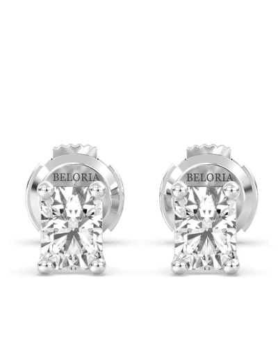 boucles d'oreilles diamant taille émeraude en or blanc