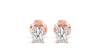 boucles d'oreilles diamant taille émeraude en or rose