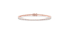 rivière diamants or rose