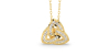 Pendentif or jaune 18k trilogie diamants