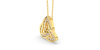 Pendentif or jaune 18k trilogie diamants