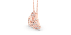Pendentif or rose 18k trilogie diamants