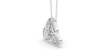 Pendentif or blanc 18k trilogie diamants