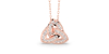Pendentif or rose 18k trilogie diamants