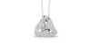 Pendentif or blanc 18k trilogie diamants