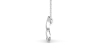 Pendentif or blanc 18k trilogie diamants