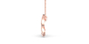 Pendentif or rose 18k trilogie diamants