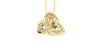 Pendentif or jaune 18k trilogie diamants