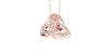 Pendentif or rose 18k trilogie diamants