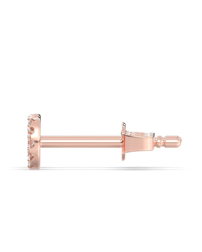Boucles d'oreilles rond or rose 18 carats et diamants