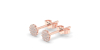 Boucles d'oreilles rond or rose 18 carats et diamants