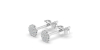 Boucles d'oreilles rond or blanc 18 carats et diamants