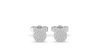 Boucles d'oreilles rond or blanc 18 carats et diamants