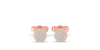 Boucles d'oreilles rond or rose 18 carats et diamants