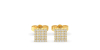 Boucles d'oreilles princesse or jaune 18 carats et diamants