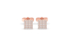 Boucles d'oreilles princesse or rose 18 carats et diamants
