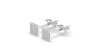 Boucles d'oreilles princesse or blanc 18 carats et diamants