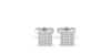 Boucles d'oreilles princesse or blanc 18 carats et diamants