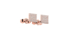 Boucles d'oreilles princesse or rose 18 carats et diamants